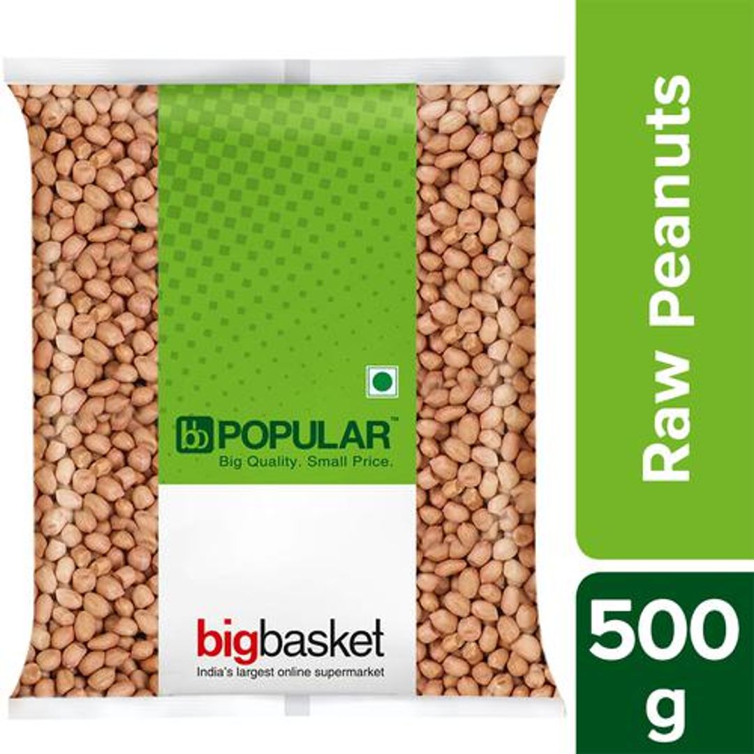BB Popular Peanuts/Kadalekayi - Raw, 500 g Pouch