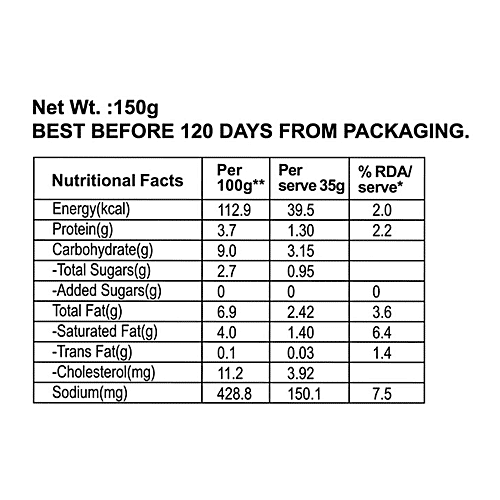 Wingreens Farms Dill Tzatziki, 150 g  Trans Fat Free