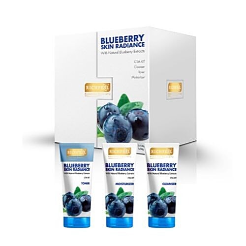 Richfeel Blueberry Skin Radiance Kit- Cleanser, Toner & Moistriser, 250 g  