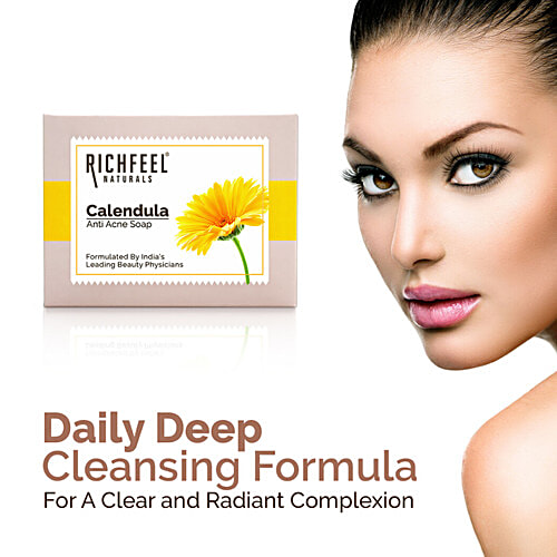 Richfeel Soap - Anti Acne With Calendula Extracts, 75 g Pack of 3 