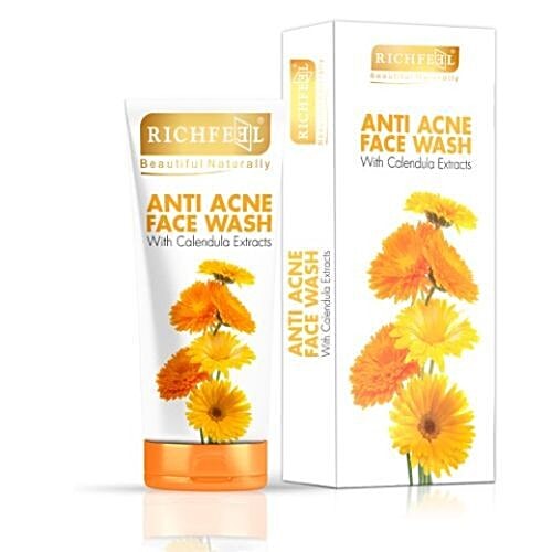 Richfeel Face Wash - Anti Acne With Calendula Extracts, 100 g Pack of 1 