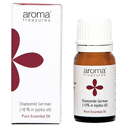 Aroma Treasures Chamomile German Essential Oil (10% In Jojoba Oil) - 100% Pure & Natural, 5 ml  