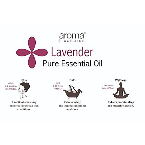 Aroma Treasures Lavender French Essentail Oil - 100% Pure & Natural, 10 ml  