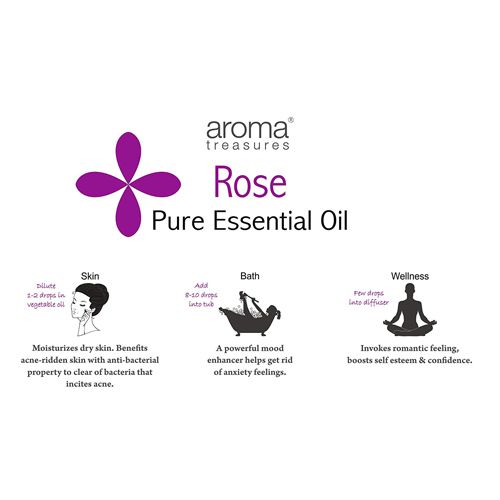 Rose Essential Oil Aromatherapy Oil, 100% Pure Essential Oils for