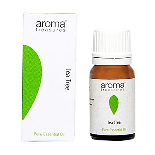 Aroma Treasures Pure Essential Oil - Tea Tree, Cures Acne, Fights Dandruff, 100% Pure & Natural, 10 ml  100% Pure & Natural