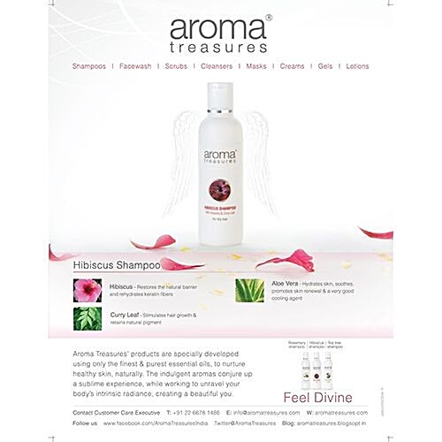 Aroma Treasures Hibiscus Shampoo - For Dry Hair, 100 ml  