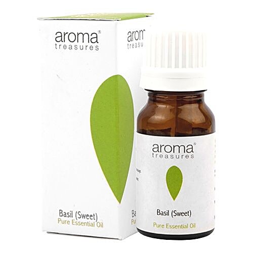 Aroma Treasures Basil (Sweet) Essential Oil - 100% Pure & Natural, 10 ml  