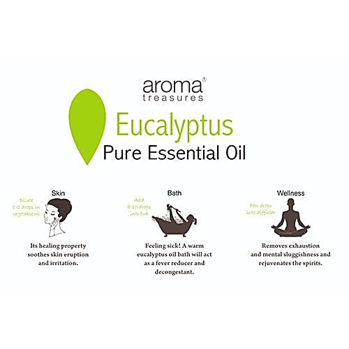 Aroma Treasures Eucalyptus Essential Oil - 100% Pure & Natural, 10 ml  