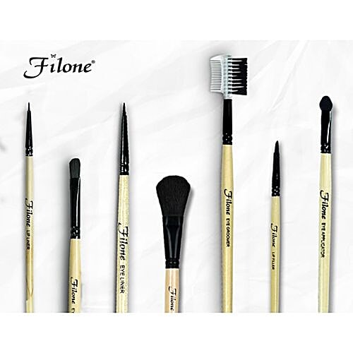 Filone Makeup Brush Set - Eye, Lip & Foundation Brushes, FMB005, 7 pcs  