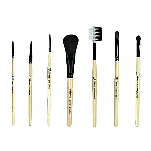 Filone Makeup Brush Set - Eye, Lip & Foundation Brushes, FMB005, 7 pcs  