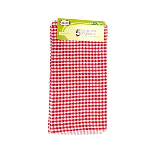 Blor Kitchen Towel - Hibiscus Red, 5 pcs  