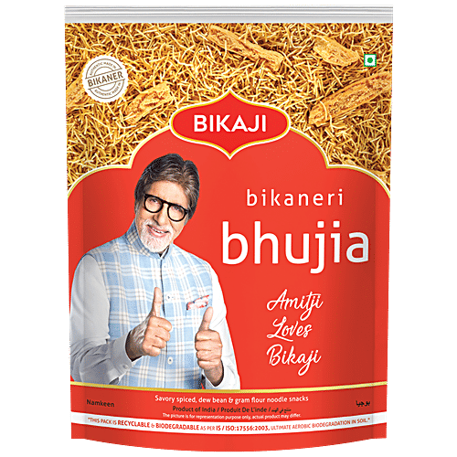Bikaji Namkeen - Bikaneri Bhujia, 400 g Pouch Zero Trans Fat & Zero Cholesterol