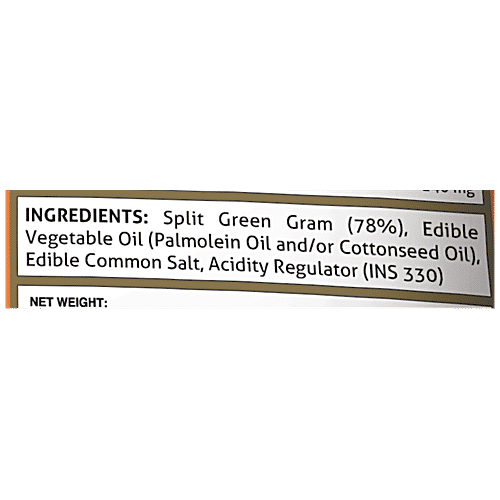 Bikaji Moong Dal - Salty Fried, 400 g Pouch Zero Trans Fat & Zero Cholesterol