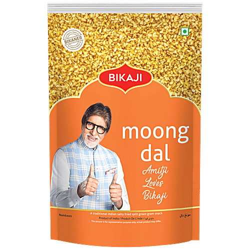 Bikaji Moong Dal - Salty Fried, 400 g Pouch Zero Trans Fat & Zero Cholesterol