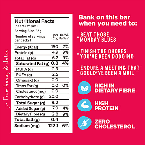 Yoga Bar Multigrain Energy Bar - Vanilla Almond, Healthy Snack, High In Protein & Fibre, 38 g  Healthy Snack
 High In Protein & Fibre