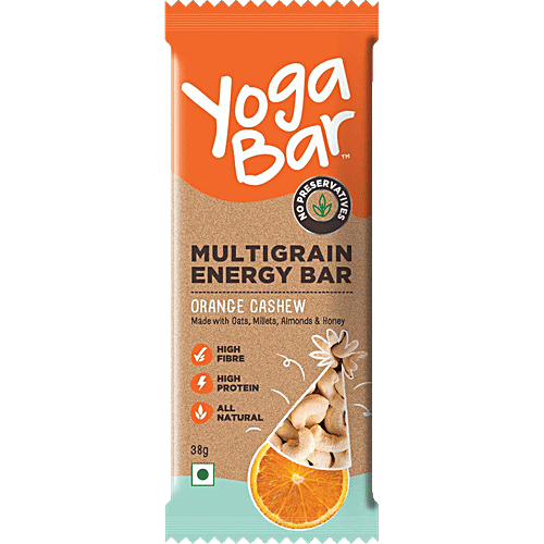 Yoga bar Multigrain Energy Bar - Cashew Orange Zest, 38 g  