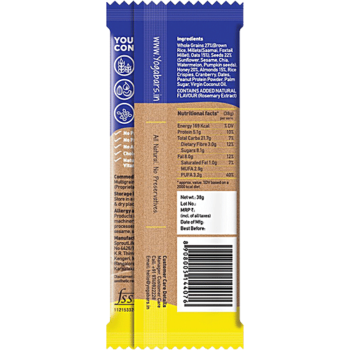 Yoga bar Multigrain Energy Bar - Nuts n Seed, 38 g  