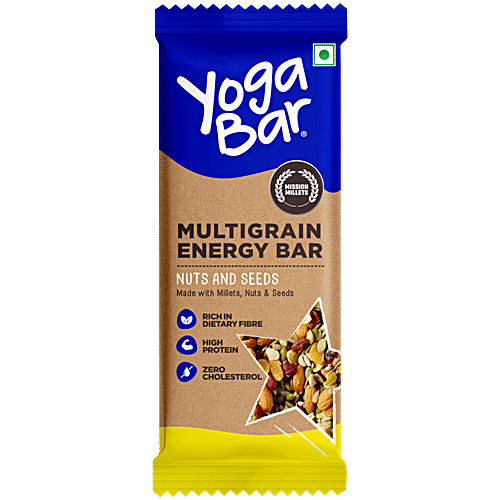 Yoga Bar Nuts & Seeds Multigrain Energy Bar, 38 g  High Fibre
 High Protein
 All Natural