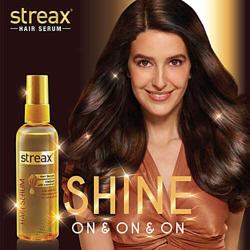 Buy Streax Hair Serum Vitalised With Walnut Oil, For Soft, Smooth