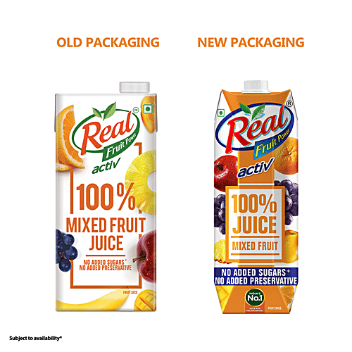 Buy Real Activ 100 Juice Mixed Fruit 200 Ml Carton Online at the Best