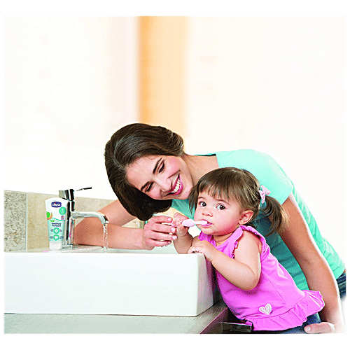 Chicco Toothpaste - Mela-Apple Banana, 6M+, No Fluoride, 50 g  No Fluoride