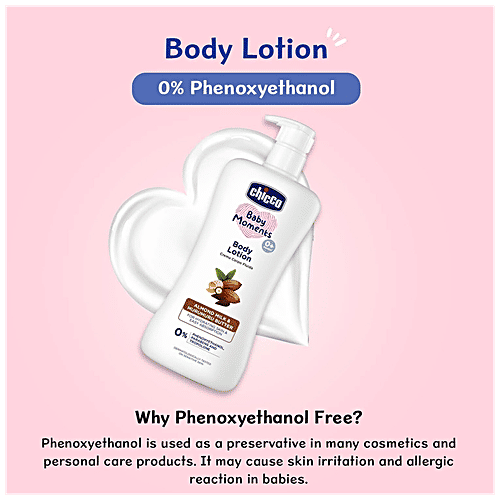 Chicco Baby Moments - Body Lotion, Almond Milk, Murumuru Butter, For Hydrating Skin & Easy Absorption, 500 ml  Parabens Free