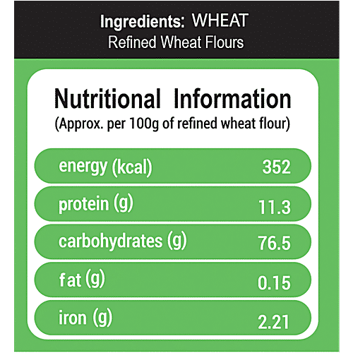 Naga Refined Wheat Flour (Maida), 500 g  No Additives or Preservatives Added