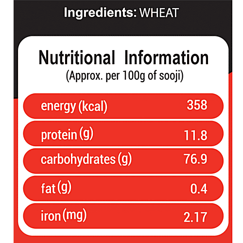 Naga Sooji, 1 kg  No Additives or Preservatives Added