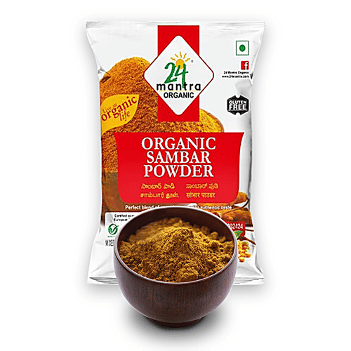 24 Mantra Organic Sambar Masala Powder, 100 g Pouch 