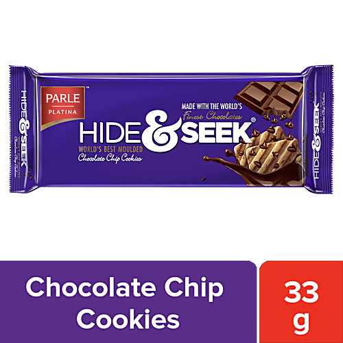 Parle Platina Hide & Seek Chocolate Chip Cookies, 33 g  