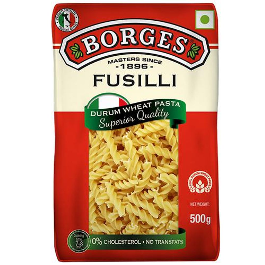 BORGES Durum Wheat Pasta - Fusilli, 500 g Pouch