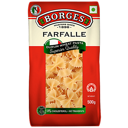 BORGES Durum Wheat Pasta - Farfalle, 500 g Pouch 