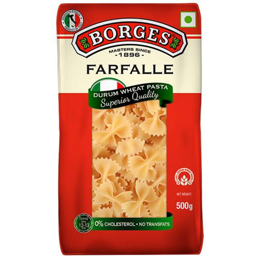 BORGES Durum Wheat Pasta - Farfalle, 500 g Pouch