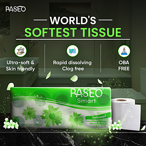 Paseo Toilet Rolls - 2 Ply, 10 pcs  