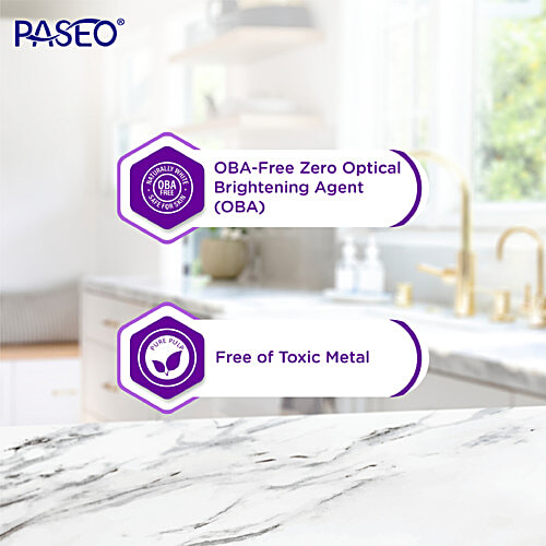 Paseo Printed Kitchen Towel Rolls - 2 Ply, 2 pcs Stronger & Highly Absorbent