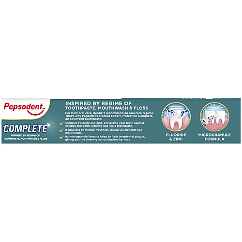Pepsodent Expert Protection Complete Toothpaste, 140 g  Contains Fluoride & Zinc, Protects Teeth Against Cavities & Germs, Provides Intense Freshness, Helps Fight Interdental Plaque