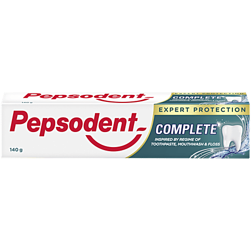 Pepsodent Expert Protection Complete Toothpaste, 140 g  Contains Fluoride & Zinc, Protects Teeth Against Cavities & Germs, Provides Intense Freshness, Helps Fight Interdental Plaque