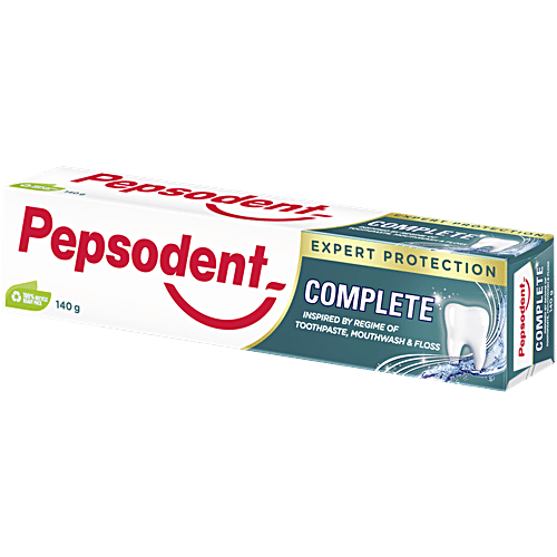 Pepsodent Expert Protection Complete Toothpaste, 140 g  Contains Fluoride & Zinc, Protects Teeth Against Cavities & Germs, Provides Intense Freshness, Helps Fight Interdental Plaque