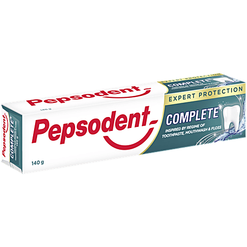 Pepsodent Expert Protection Complete Toothpaste, 140 g  Contains Fluoride & Zinc, Protects Teeth Against Cavities & Germs, Provides Intense Freshness, Helps Fight Interdental Plaque
