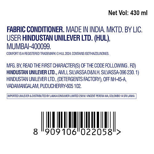 Comfort Morning Fresh After Wash Fabric Conditioner, 430 ml