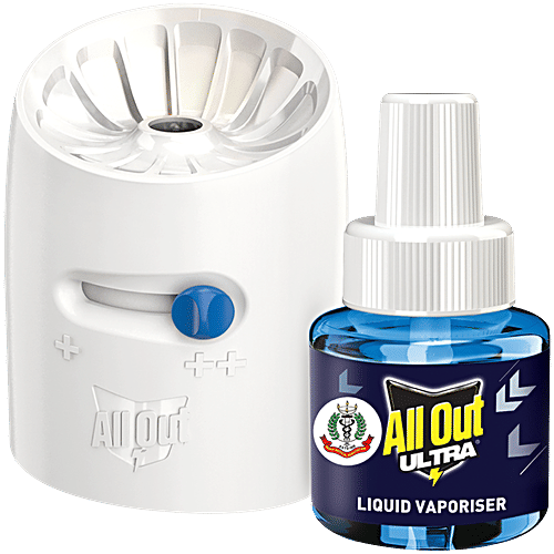 All Out Ultra Liquid Vaporiser Mosquito Repellent Starter Pack, 45 ml Machine + Refill 