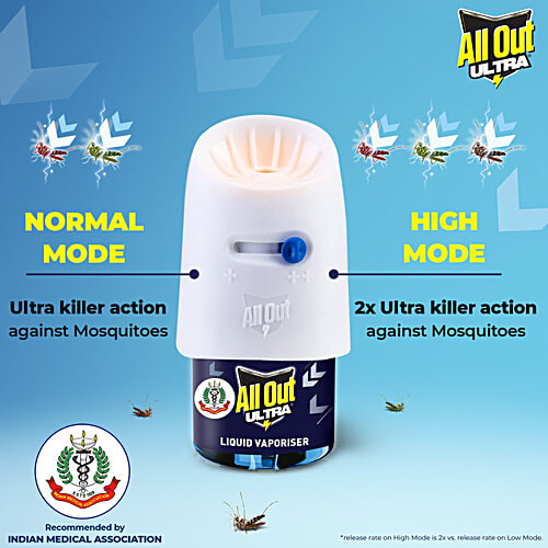 All Out Ultra Liquid Vaporiser Mosquito Repellent Starter Pack, 45 ml Machine + Refill 