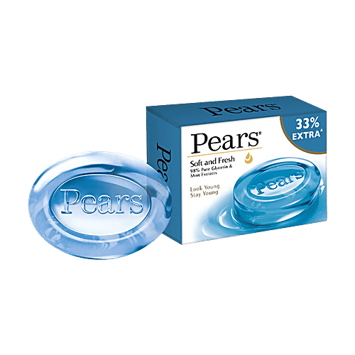 Pears Soft & Fresh Glycerine & Mint Extracts Bathing Bar, 75 g  
