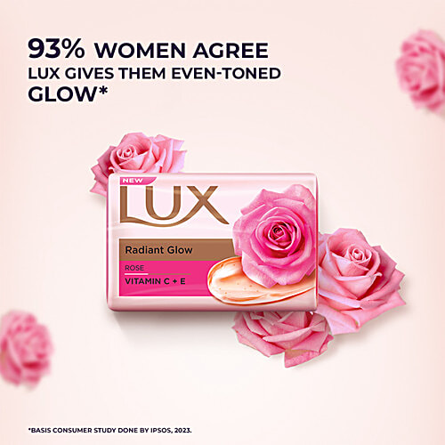 Lux Soft Glow Rose & Vitamin E Soap, 150 g Carton 