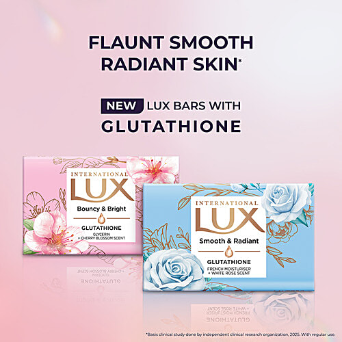 Lux International Smooth & Radiant Bathing Soap With Glutathione & French Moisturiser, 80 g Carton