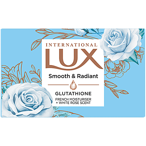 Lux International Smooth & Radiant Bathing Soap With Glutathione & French Moisturiser, 80 g Carton