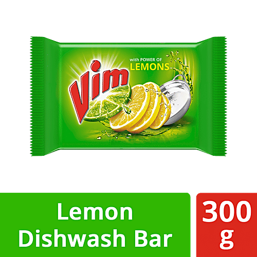 Vim Dishwash Bar - Lemon, 300 g Wrapper 