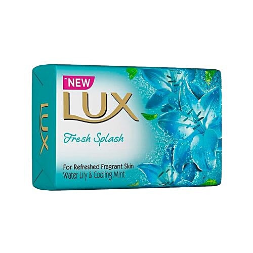 Lux Fresh Splash Water Lily & Cooling Mint Soap Bar, For Refreshed Fragrant Skin, 100 g  For Refreshed Fragrant Skin