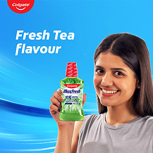 Colgate Maxfresh Plax Mouthwash - Fresh Tea, 250 ml  No Alcohol, Removes 99% Germs