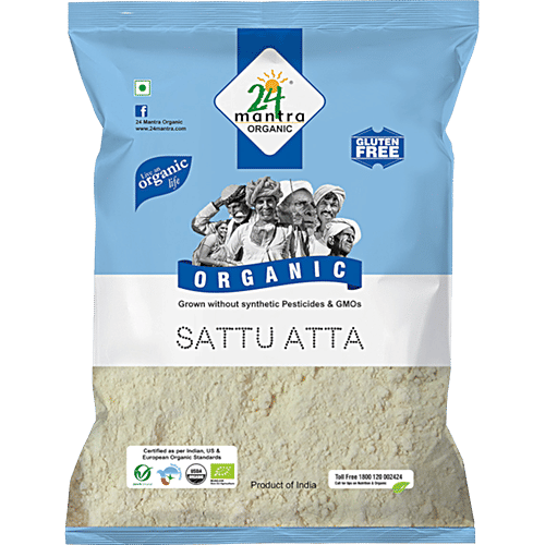 24 Mantra Organic Sattu Atta, 500 g Pouch 